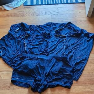 3 Pc Nordstrom Navy Pajama Set